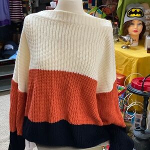 VIMPUNEC Oversized Colorblock Sweater -NWT